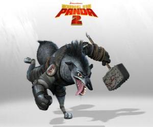 Puzzle de Jefe Lobo, el sirviente más leal de Shen, un gran estratega militar y su fiel pata derecha