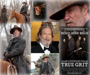 Puzzle de Jeff Bridges nominado a los Oscars 2011 como mejor actor por Valor de ley o Temple de acero