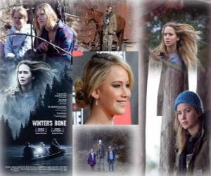 Puzzle de Jennifer Lawrence nominada a los Oscars 2011 como mejor actriz por Winter’s Bone