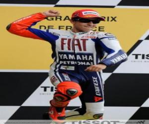 Puzzle de Jorge Lorenzo en el pódium