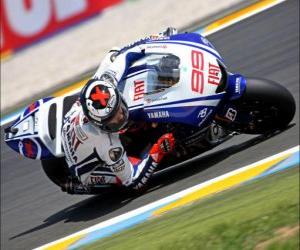 Puzzle de Jorge Lorenzo pilotando su moto GP