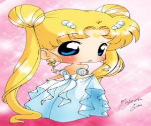 Puzzle de Joven princesa con un bonito vestido