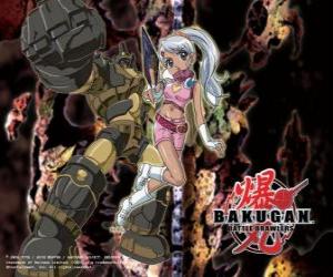 Puzzle de Julie y Subterra Gorem su Bakugan guardián