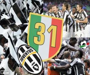 Puzzle de Juventus Turín, campeón Serie A Lega Calcio 2012-2013, liga italiana de fútbol