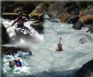 Puzzle de Kayak en aguas bravas