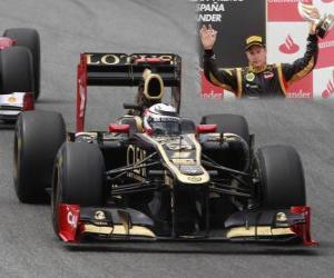 Puzzle de Kimi Raikkonen - Lotus - Gran Premio de España (2012) (3º Clasificado)