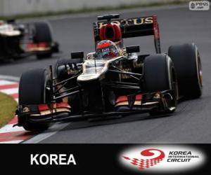 Puzzle de Kimi Räikkönen - Lotus - Gran Premio de Corea 2013, 2º Clasificado