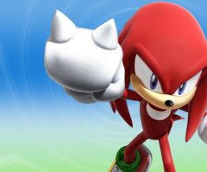 Puzzle de Knuckles Equidna, rival y amigo de Sonic
