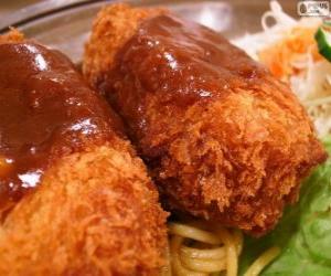 Puzzle de Korokke, fritura japonesa