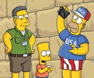 Puzzle de la familia Simpson visita Jerusalem