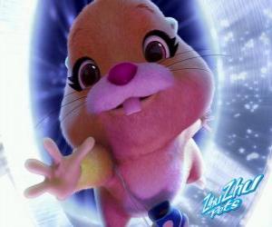 Puzzle de La hamster Jilly es la animadora de Zhu Zhu Pets