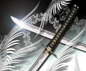 Puzzle de La katana es el arma más famosa de los ninjas y samurais