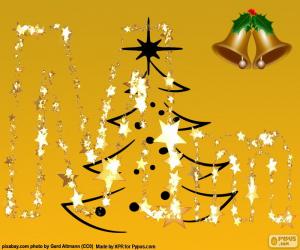 Puzzle de La letra M de Navidad