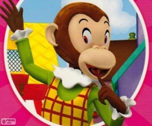 Puzzle de La mona Marta hace bromas a los otros juguetes