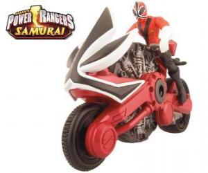 Puzzle de La motocicleta roja, Power Ranger Samurai