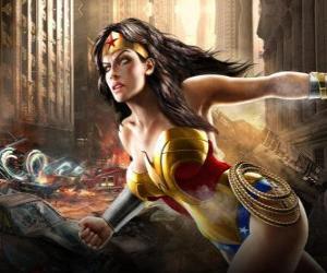 Puzzle de La Mujer Maravilla o Wonder Woman es una superheroína inmortal con poderes similares a los de Superman