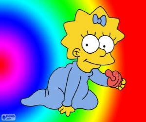 Puzzle de La pequeña Maggie con su inseparable chupete