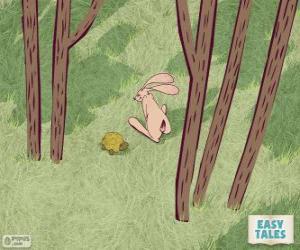 Puzzle de La tortuga sigue caminando cuando la liebre se para a descansar