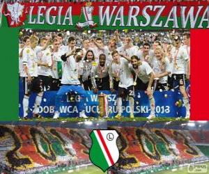 Puzzle de Legia de Varsovia, campeón Ekstraklasa 2012-2013, liga de fútbol de Polonia