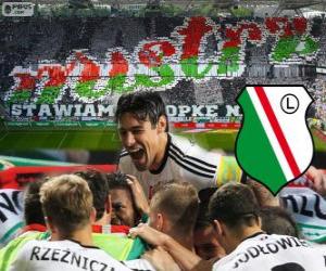 Puzzle de Legia de Varsovia, campeón de la liga polaca de fútbol Ekstraklasa 2013-2014