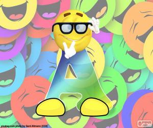 Puzzle de Letra A de smiley