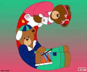 Puzzle de Letra C de osos