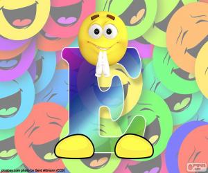 Puzzle de Letra E de smiley