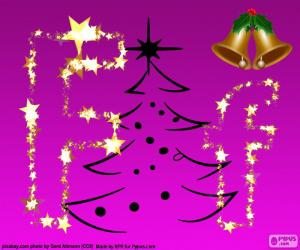 Puzzle de Letra F para la Navidad