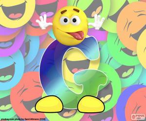 Puzzle de Letra G de smiley