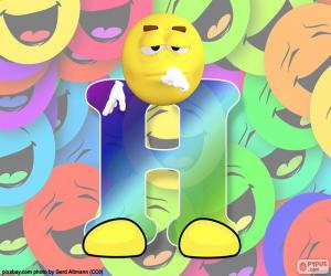 Puzzle de Letra H de smiley
