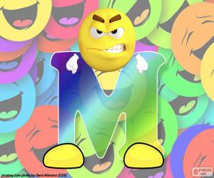 Puzzle de Letra M de smiley