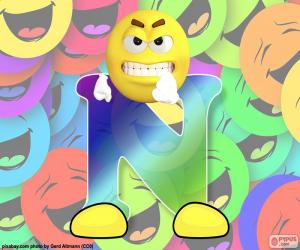 Puzzle de Letra N de smiley