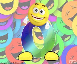 Puzzle de Letra O de smiley