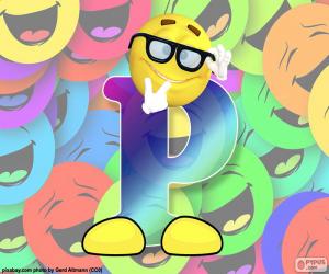 Puzzle de Letra P de smiley
