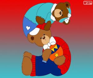 Puzzle de Letra S de osos
