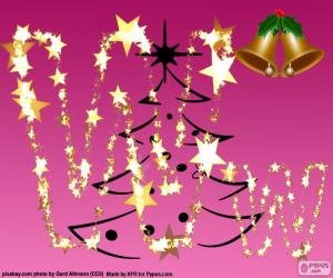 Puzzle de Letra W Navideña