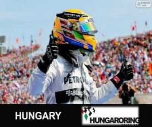 Puzzle de Lewis Hamilton celebra su victoria en el Gran Premio de Hungría 2013