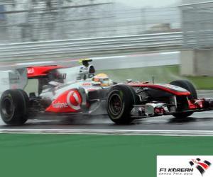 Puzzle de Lewis Hamilton - McLaren - Corea 2010 (2º Clasificado)