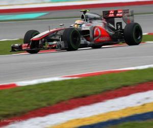Puzzle de Lewis Hamilton - McLaren - Gran Premio de Malasia (2012) (3er Clasificado)