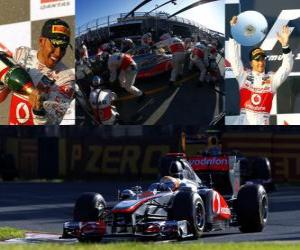 Puzzle de Lewis Hamilton - McLaren - Melbourne, Gran Premio de Australia (2011) (2º Clasificado)