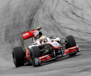 Puzzle de Lewis Hamilton - McLaren - Sepang 2010