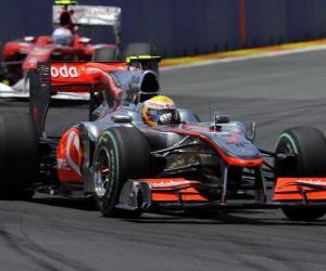Puzzle de Lewis Hamilton - McLaren - Valencia 2010