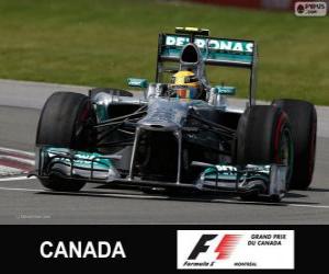 Puzzle de Lewis Hamilton - Mercedes - Gran Premio de Canadá 2013, 3er Clasificado