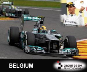 Puzzle de Lewis Hamilton - Mercedes - Gran Premio de Belgica 2013, 3er Clasificado