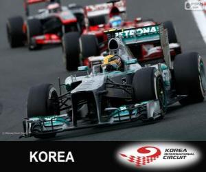 Puzzle de Lewis Hamilton - Mercedes - Korea International Circuit, 2013