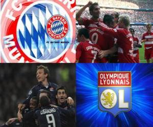 Puzzle de Liga de Campeones - UEFA Champions League semifinal 2009-10 ,FC Bayern München - Olympique Lyonnais