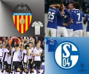 Puzzle de Liga de Campeones - UEFA Champions League Octavos de final 2010-11, Valencia CF - FC Schalke 04