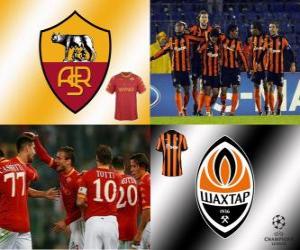 Puzzle de Liga de Campeones - UEFA Champions League Octavos de final 2010-11, AS Roma - Shakhtar Donetsk