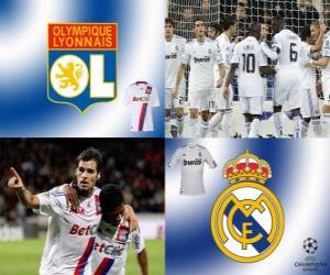Puzzle de Liga de Campeones - UEFA Champions League Octavos de final 2010-11, Olympique Lyon - Real Madrid CF