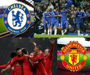 Puzzle de Liga de Campeones - UEFA Champions League Cuartos de final 2010-11, Chelsea FC - Manchester United